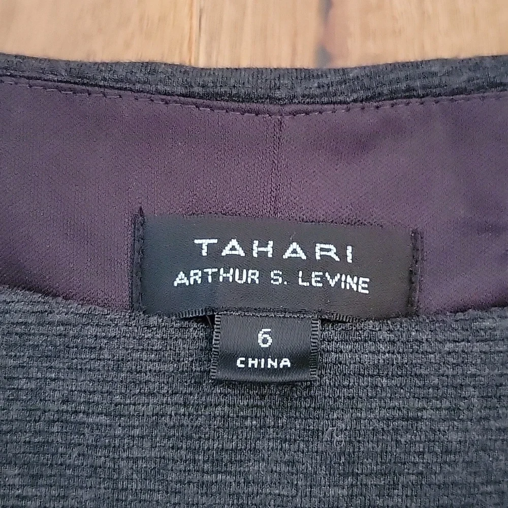 Tahari‎ 3/4 Sleeve Career Wear Gray Dress 6